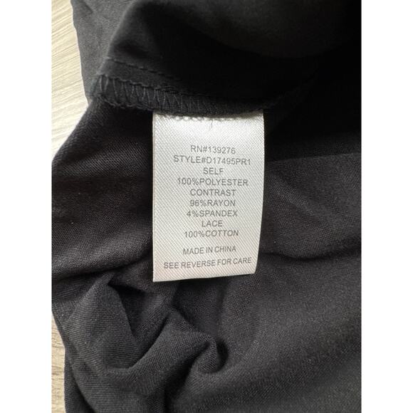 Daniel Rainn Odela Mixed Material Top Black 2XL - Picture 9 of 9